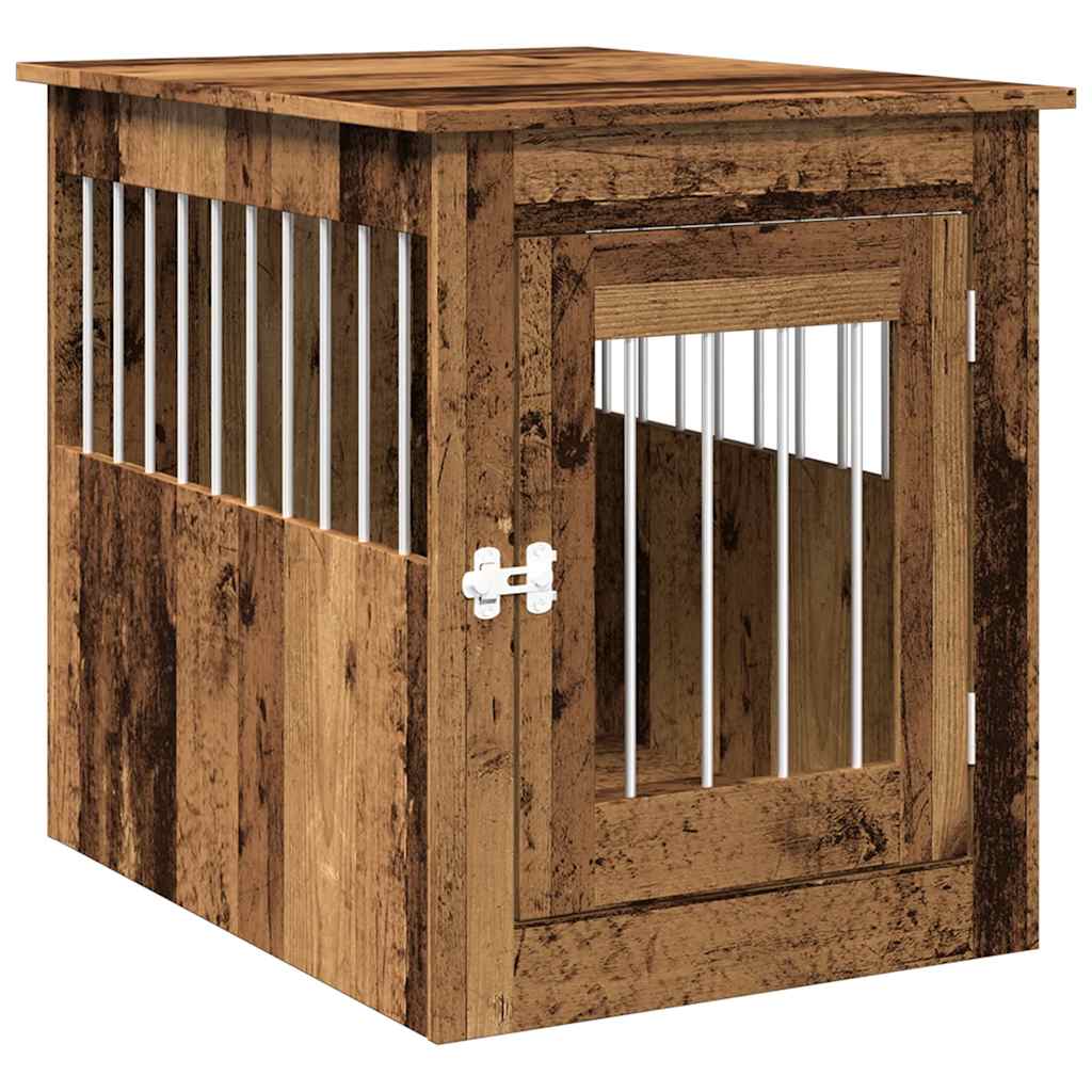 Vidaxl Hondenbench 55x7x65 cm verschafft Holz alen Holz faarweg