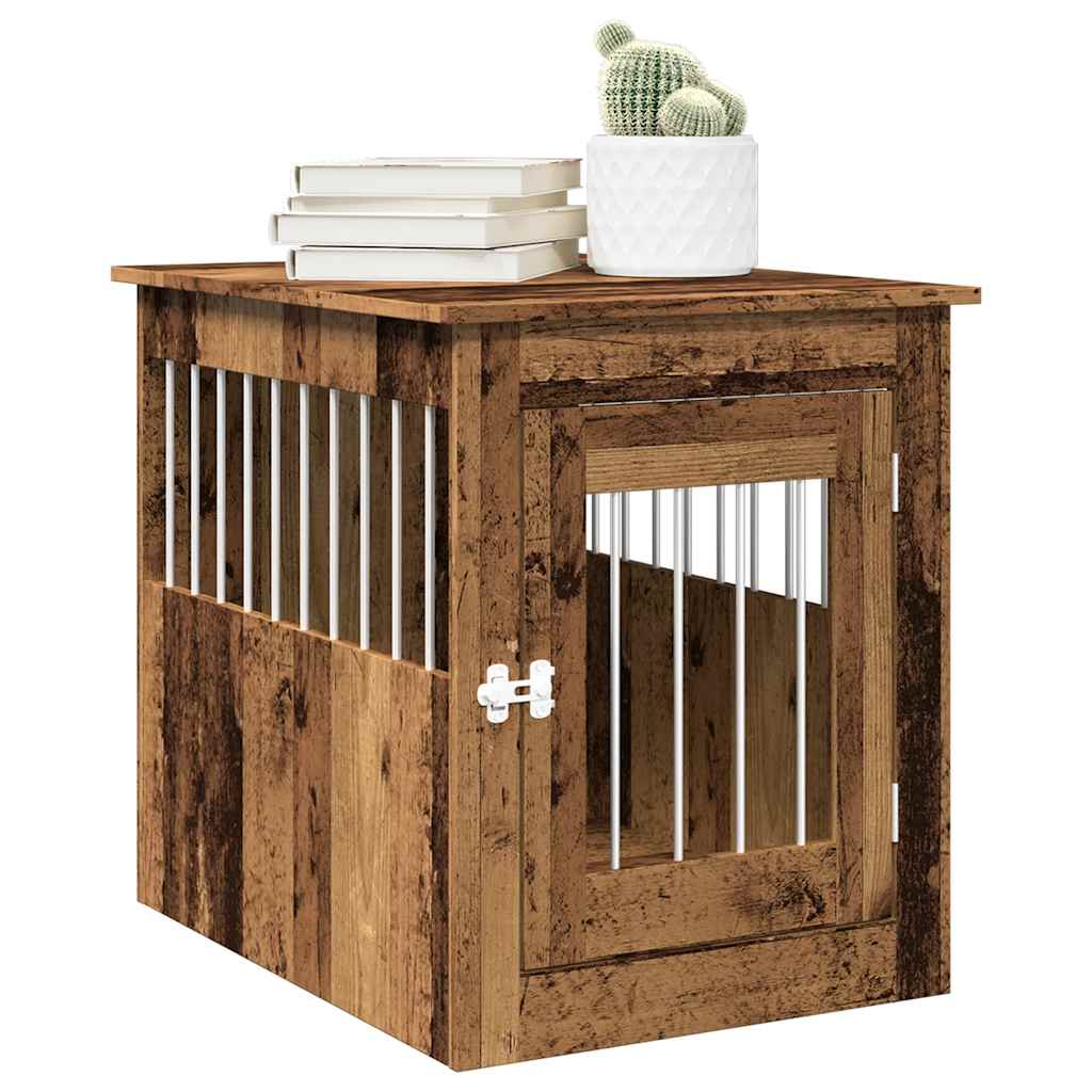 Vidaxl Hondenbench 55x7x65 cm verschafft Holz alen Holz faarweg