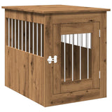 VidaXL Hondenbench 55x75x65 cm processed wood artisanal oak colored