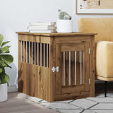 VidaXL Hondenbench 55x75x65 cm processed wood artisanal oak colored