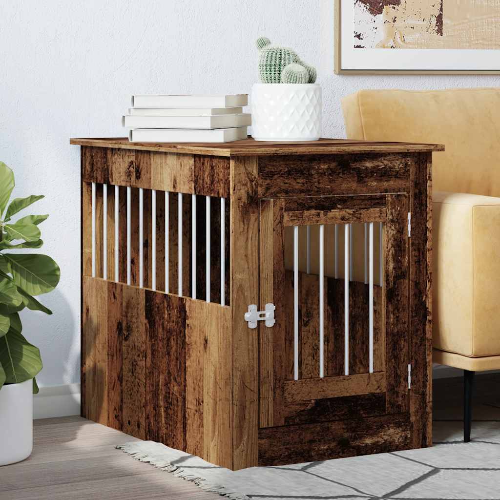 Vidaxl Hondenbench 55x80x68 cm de madera procesada de madera vieja