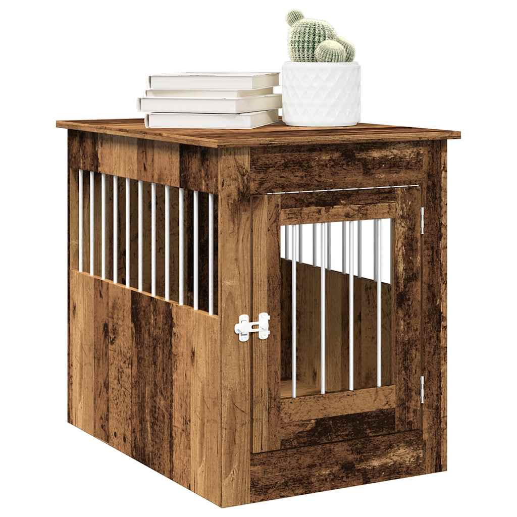 Vidaxl Hondenbench 55x80x68 cm de madera procesada de madera vieja