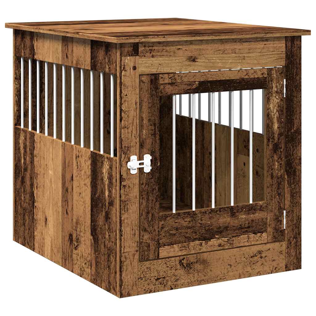 Vidaxl Hondenbench 64,5x80x71 cm Behandlet tre gammelt trefarget