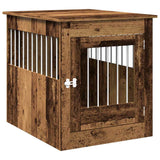 Vidaxl Hondenbench 64,5x80x71 cm Behandlet tre gammelt trefarget