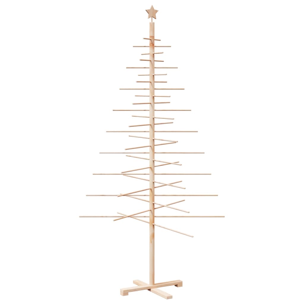 Vidaxl kerstdecoratie kerstboom 210 cm massief grenenhout