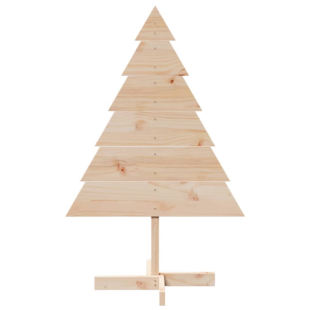 Vidaxl Chrëschtlech Chrëschtdag Dekoratioun Chrëschtbeem 110 cm foliten Holz