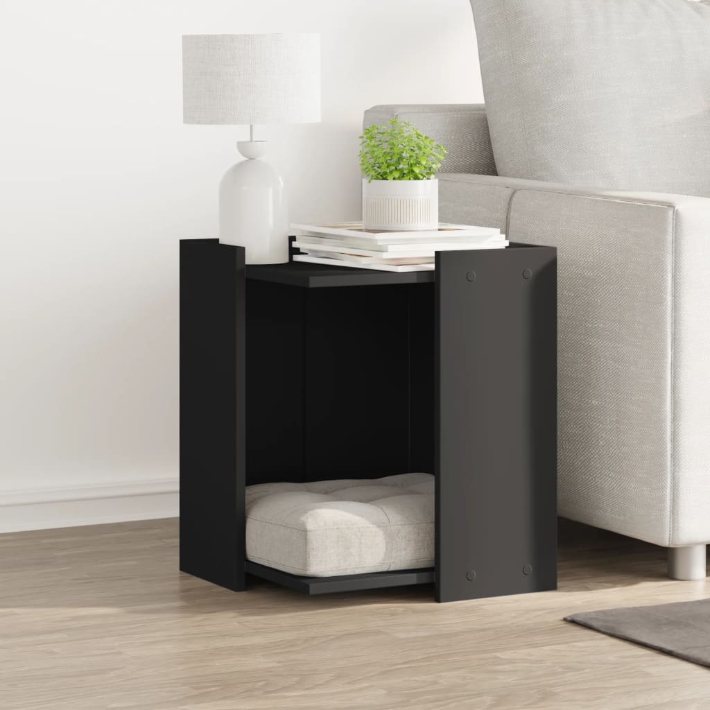 Vidaxl Cattenbakkast 42x42x51 cm verarbeitetes Holz schwarz