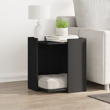 Vidaxl Cattenbakkast 42x42x51 cm verarbeitetes Holz schwarz