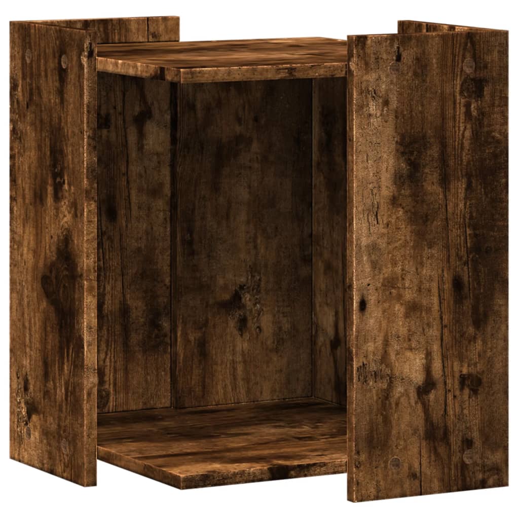 Vidaxl Cattenbakkast 42x42x51 cm de madera procesada de roble ahumado