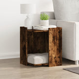Vidaxl Cattenbakkast 42x42x51 cm de madera procesada de roble ahumado