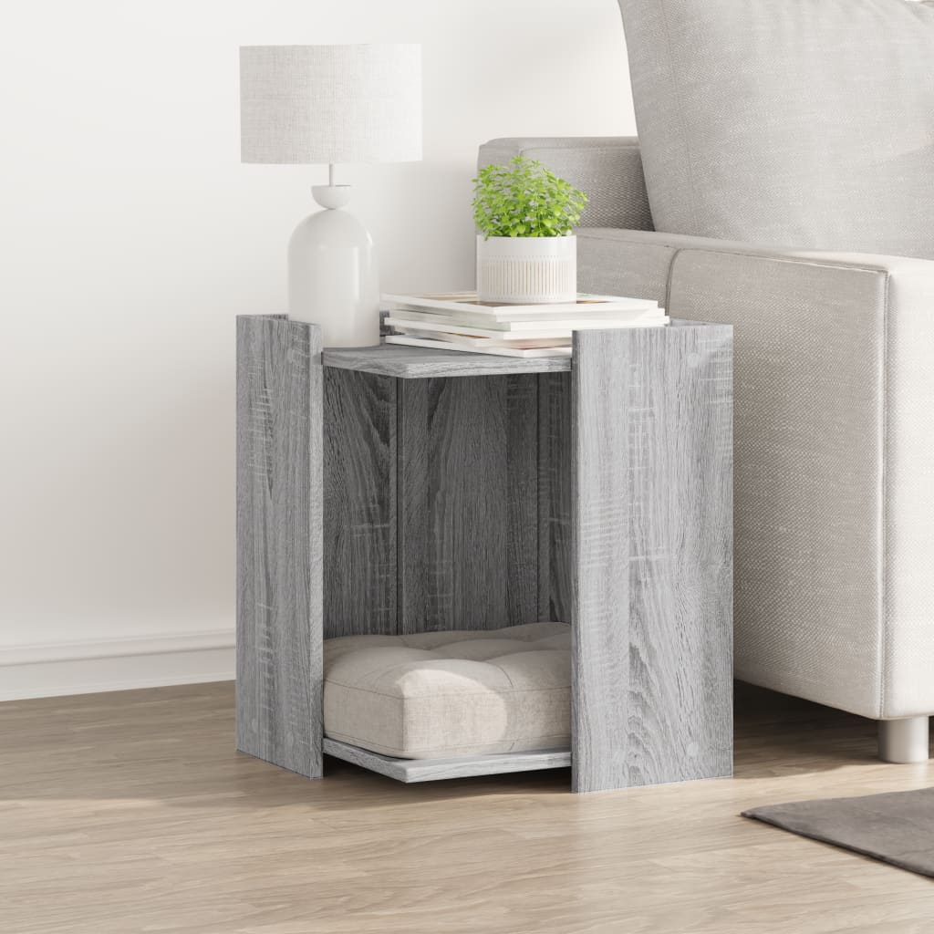 Vidaxl Cattenbakkast 42x42x51 cm Processed Wood Gray Sonoma Oak color
