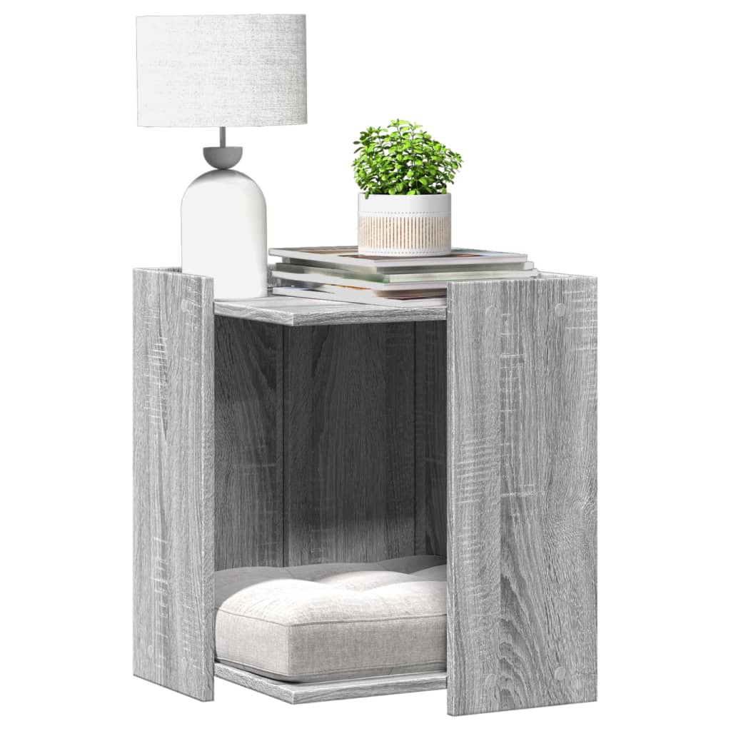 Vidaxl Cattenbakkast 42x42x51 cm Processed Wood Gray Sonoma Oak color