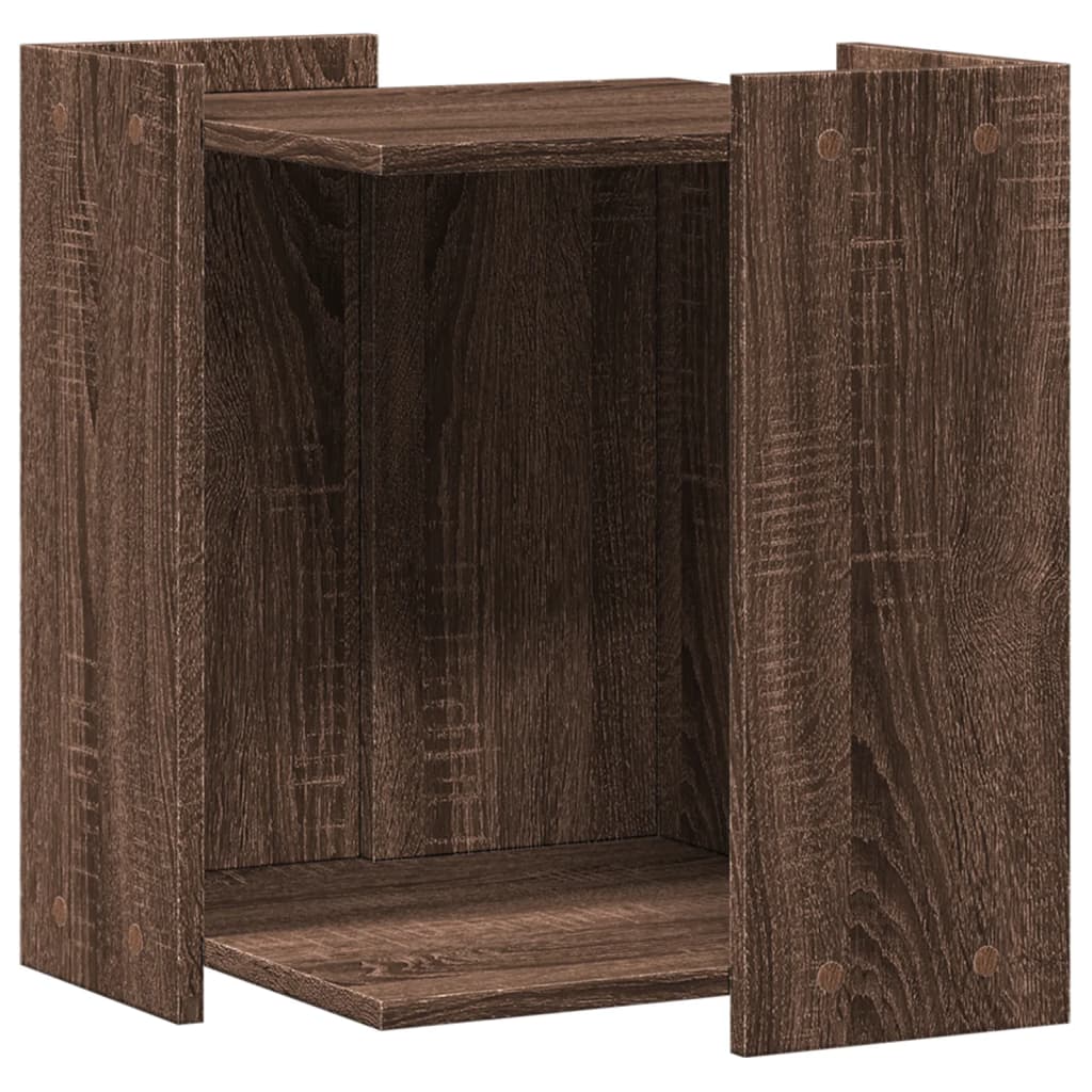 Vidaxl kattenbakkast 42x42x51 cm geschnidden Holz brong Oak -Colored
