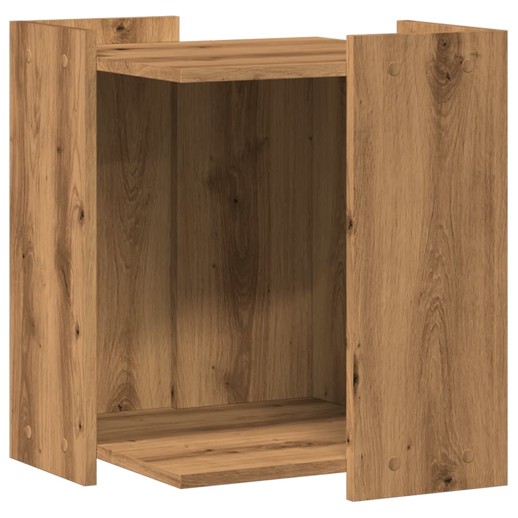 Vidaxl Cattenbakkast 42x42x51 cm verarbeiteter Holzhandwerker -Eichene -Eichen