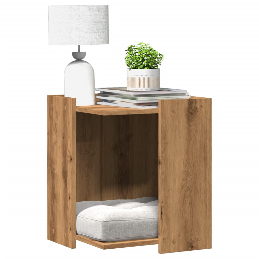 Vidaxl Cattenbakkast 42x42x51 cm verarbeiteter Holzhandwerker -Eichene -Eichen