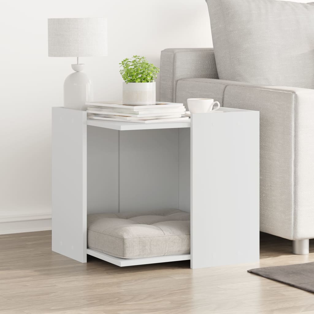 VidaXL Kattenbakkast 53x53x51 cm processed wood white
