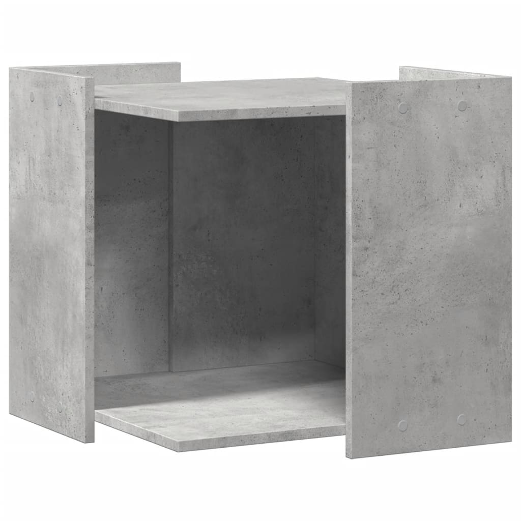 VidaXL Kattenbakkast 53x53x51 cm Processed wood Betongrijs