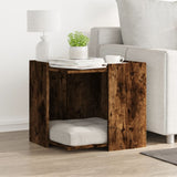 Vidaxl Cattenbakkast 53x53x51 cm Properted Wood Smoked Oak colored