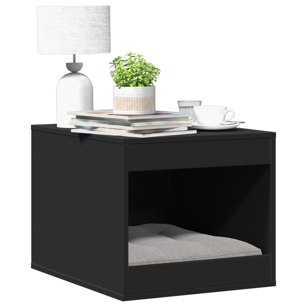 VidaXL Kattenbakkast 47x59x42 cm Processed Wood Black
