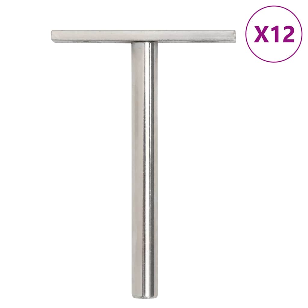 Vidaxl floating plank carriers 12st invisible Ø10x100 mm of carbon steel