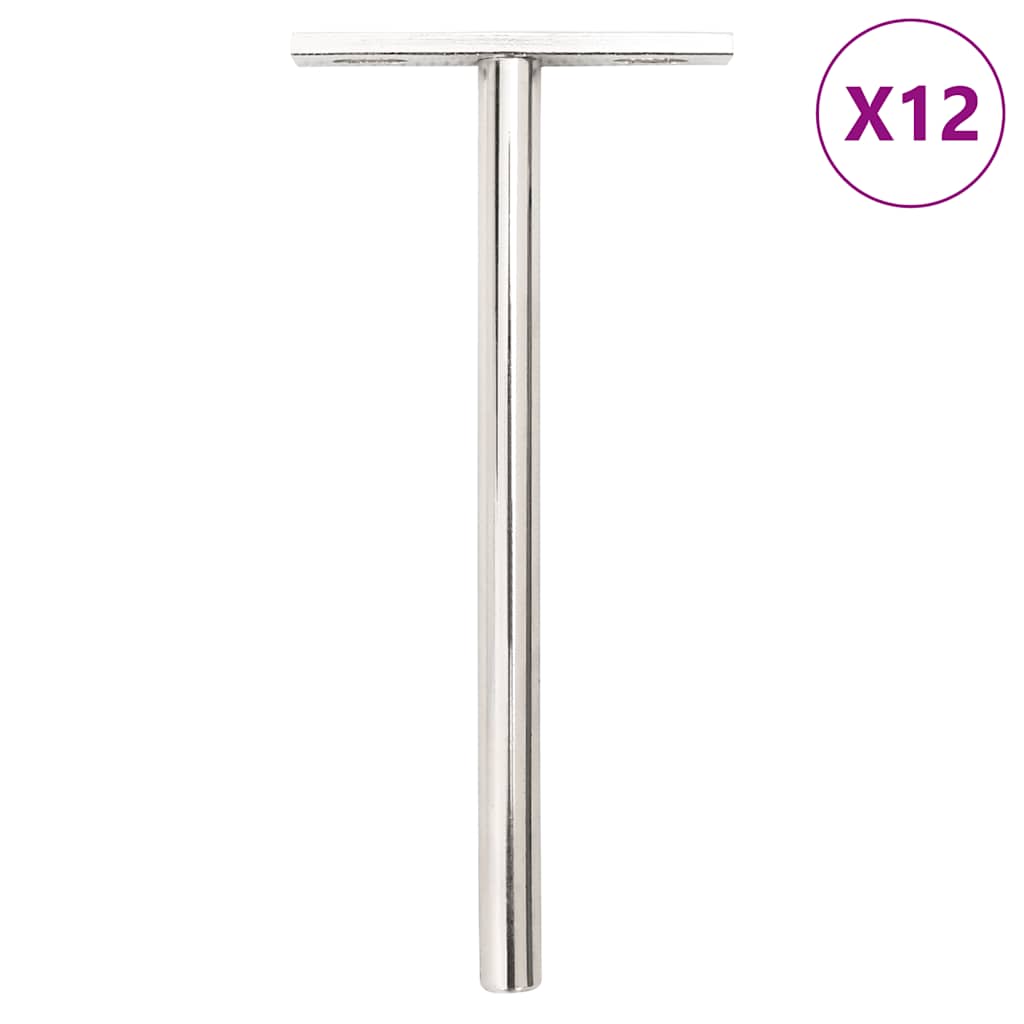Vidaxl Floating Plank Carriers 12st Invisible Ø10x150 mm of carbon steel