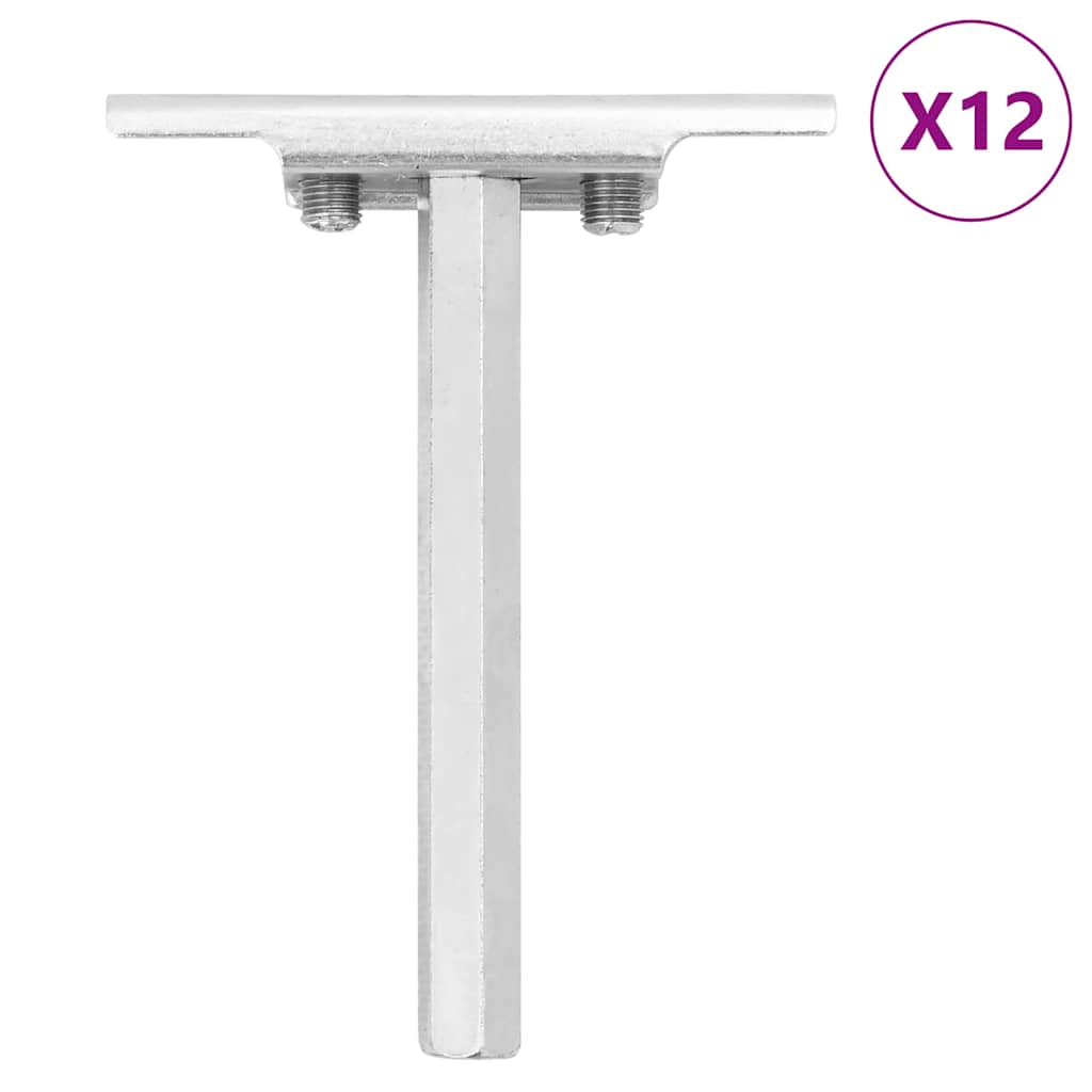 Vidaxl Floating Plank Carriers 12. usynlige ø12x100 mm kulstofstål