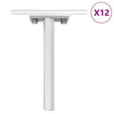 Vidaxl Floating Plank Carriers 12. usynlige ø12x100 mm kulstofstål
