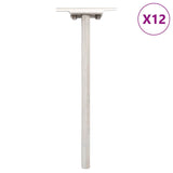 Vidaxl schwimmende Plankenträger 12st Invisible Ø12x200 mm Kohlenstoffstahl