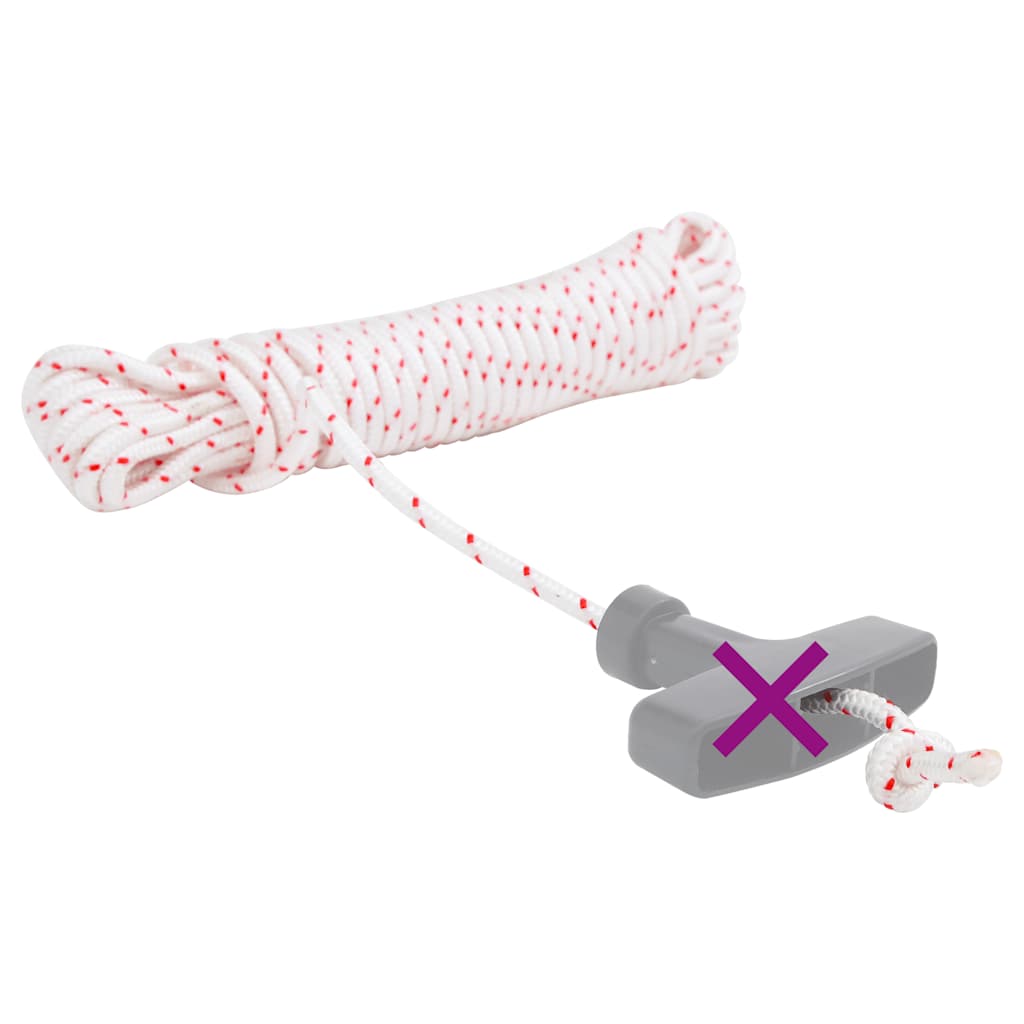 Vidaxl Trekkoord Start Cord White and Red Ø5 mm 10 m nylon