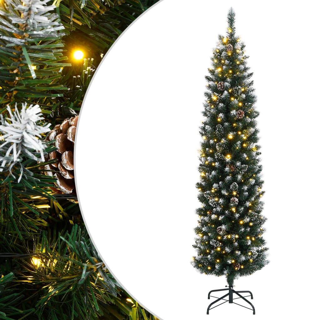Vidaxl Kunstkerstboom narrow with 300 LEDs 180 cm