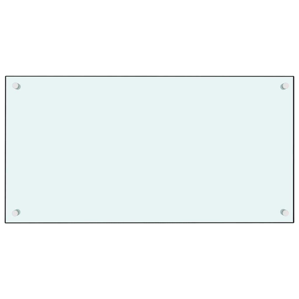 VidaXL splashing screens Kitchen 2 st 80x50 cm hardened glass white
