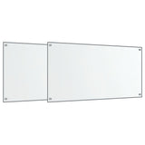 Vidaxl Splash -Shift Cucina 2 ST 80x50 cm in vetro temprato trasparente