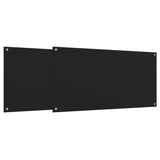 Vidaxl Splashing Screens Kitchen 2 St 80x60 cm herdet glass svart