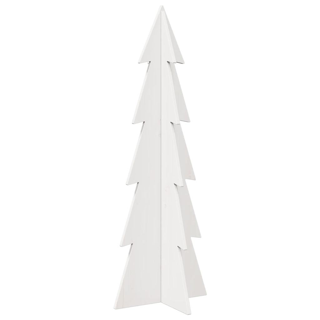 Vidaxl božično dekoracijo božično drevo 112 cm trden borov bel