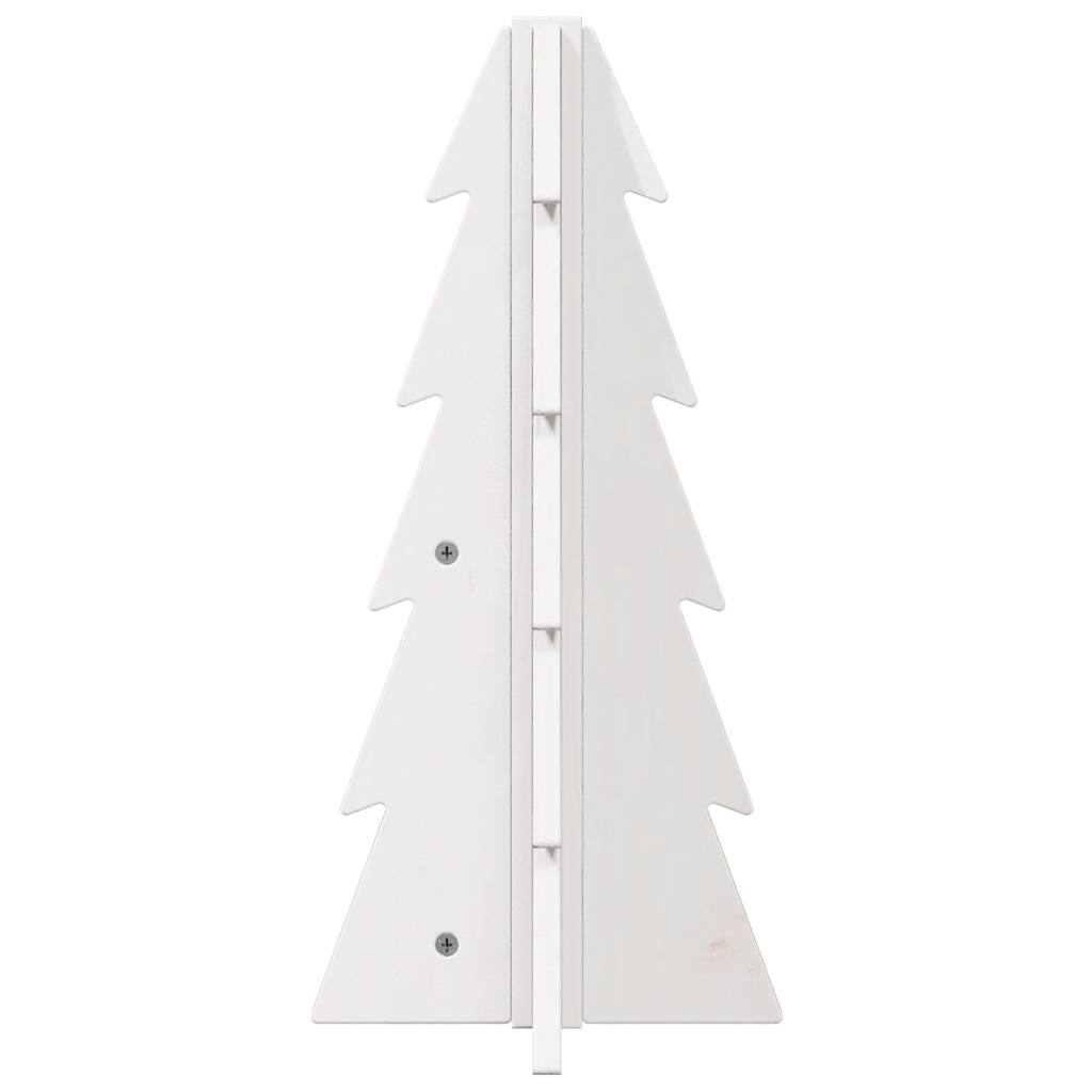 Vidaxl Božična dekoracija božično drevo 49 cm trden borov bel