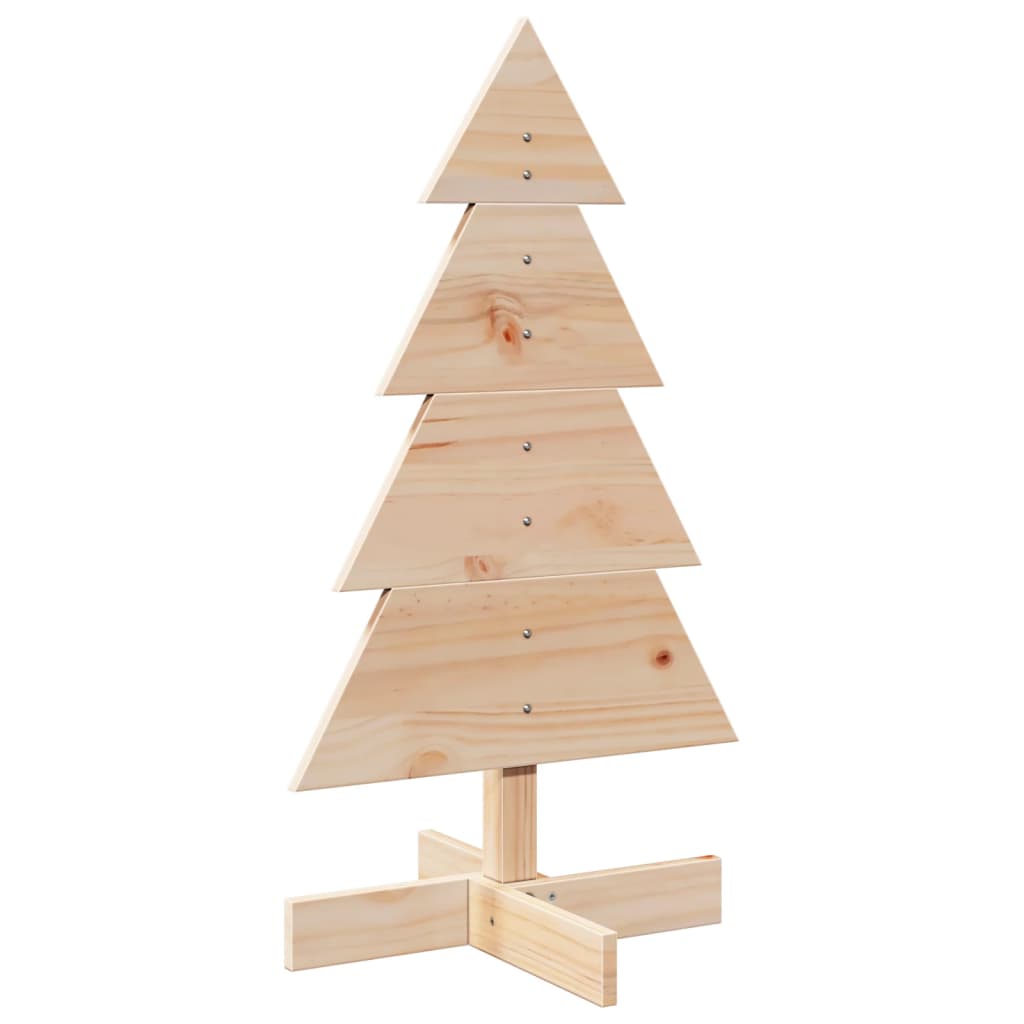 Vidaxl juledekoration juletræ 80 cm solid fyrretræ
