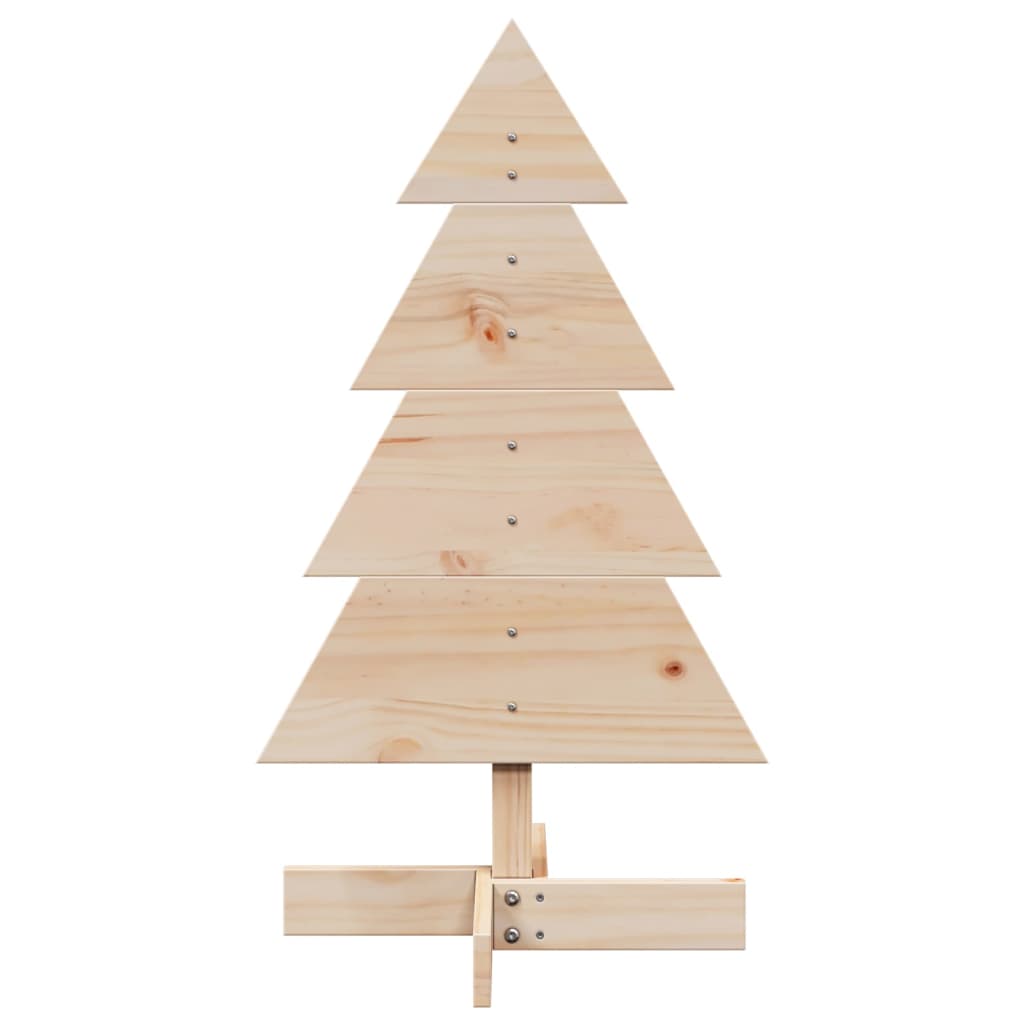 Vidaxl juledekoration juletræ 80 cm solid fyrretræ