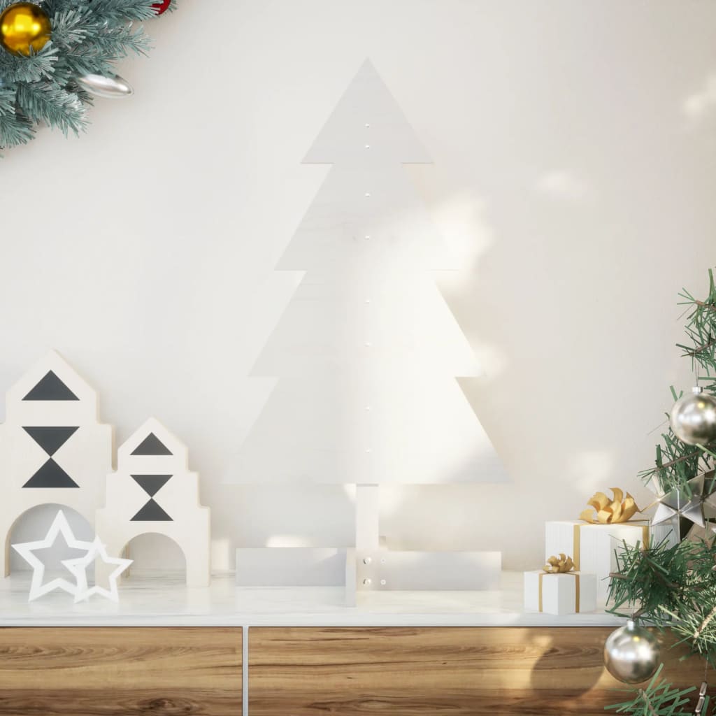 Vidaxl Christmas decoration Christmas tree 80 cm Solid pine white