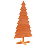 Vidaxl juledekoration juletræ 150 cm solid fyrvask brun