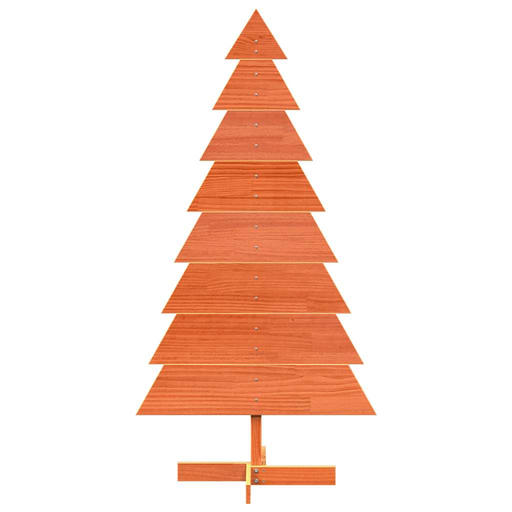 Vidaxl juledekoration juletræ 150 cm solid fyrvask brun