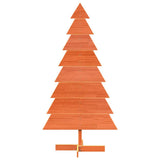 Vidaxl juledekoration juletræ 150 cm solid fyrvask brun
