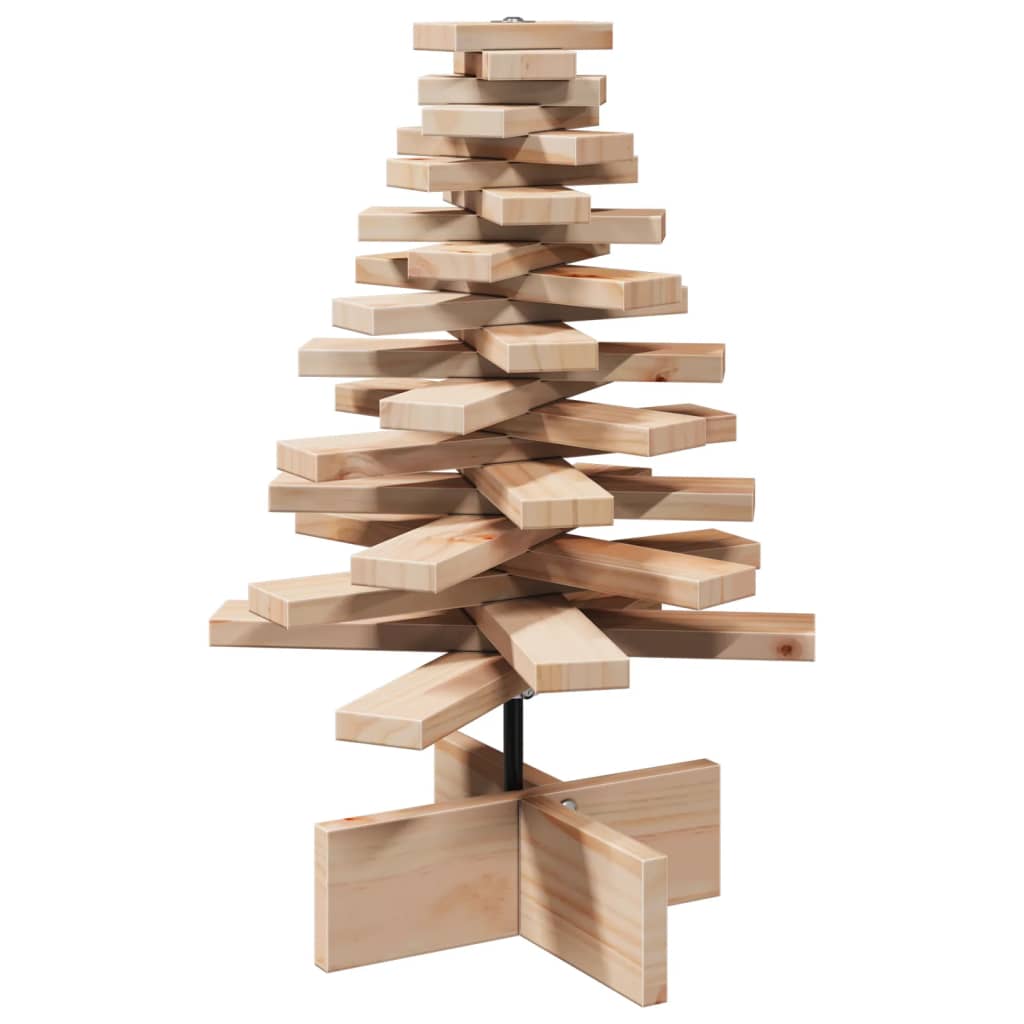 Vidaxl kerstdecoratie kerstboom 60 cm massief grenenhout