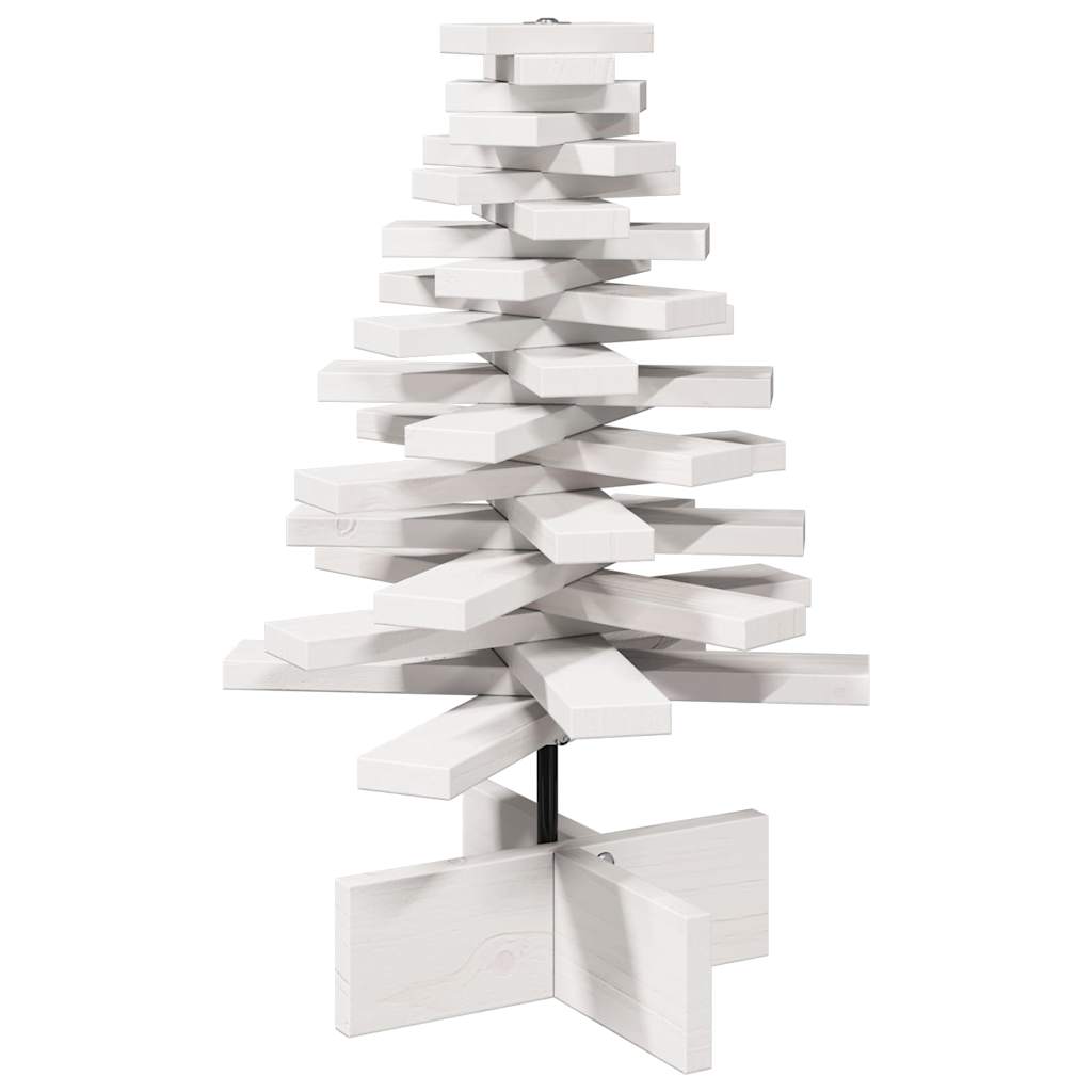 Vidaxl Christmas decoration Christmas tree 60 cm solid pine wood white
