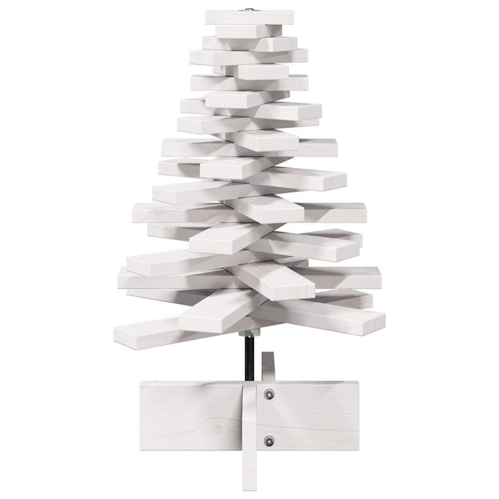Vidaxl Christmas decoration Christmas tree 60 cm solid pine wood white