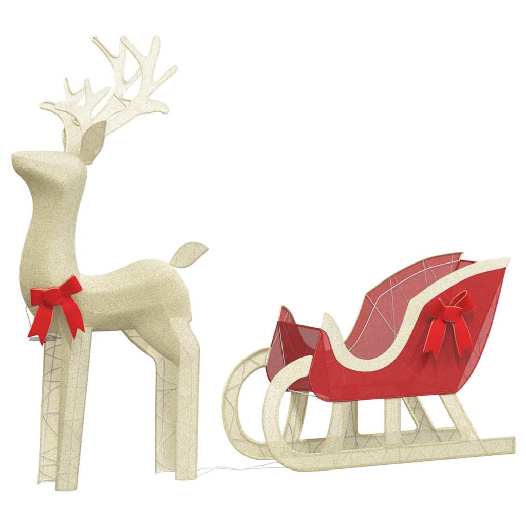 Vidaxl Christmas decoration reindeer and Slee 100 LEDs warm white