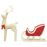 Vidaxl Christmas decoration reindeer and Slee 100 LEDs warm white