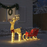 Vidaxl Christmas decoration reindeer and Slee 100 LEDs warm white
