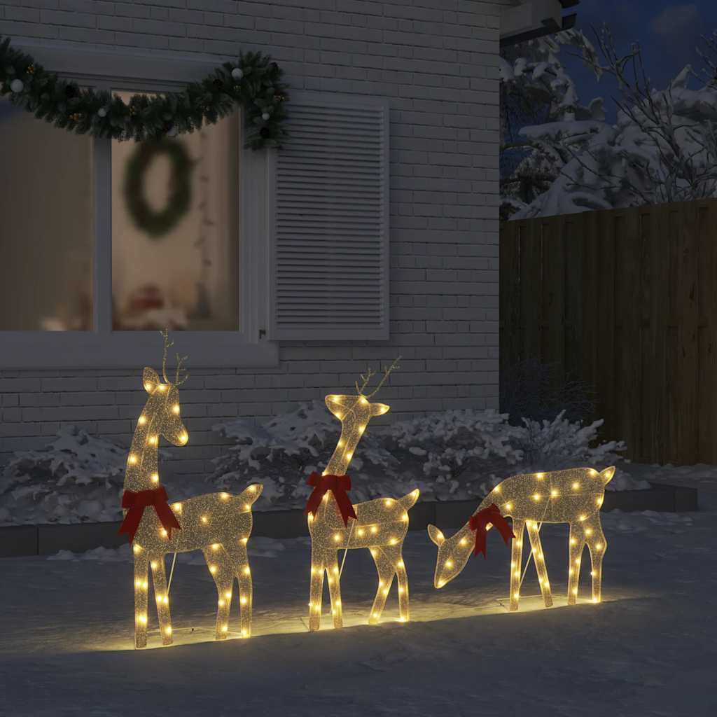 Vidaxl Christmas decoration reindeer 3 st 90 LEDs warm white