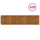 VidaXL grass edges 20 st 25x103 cm flexible weather steel