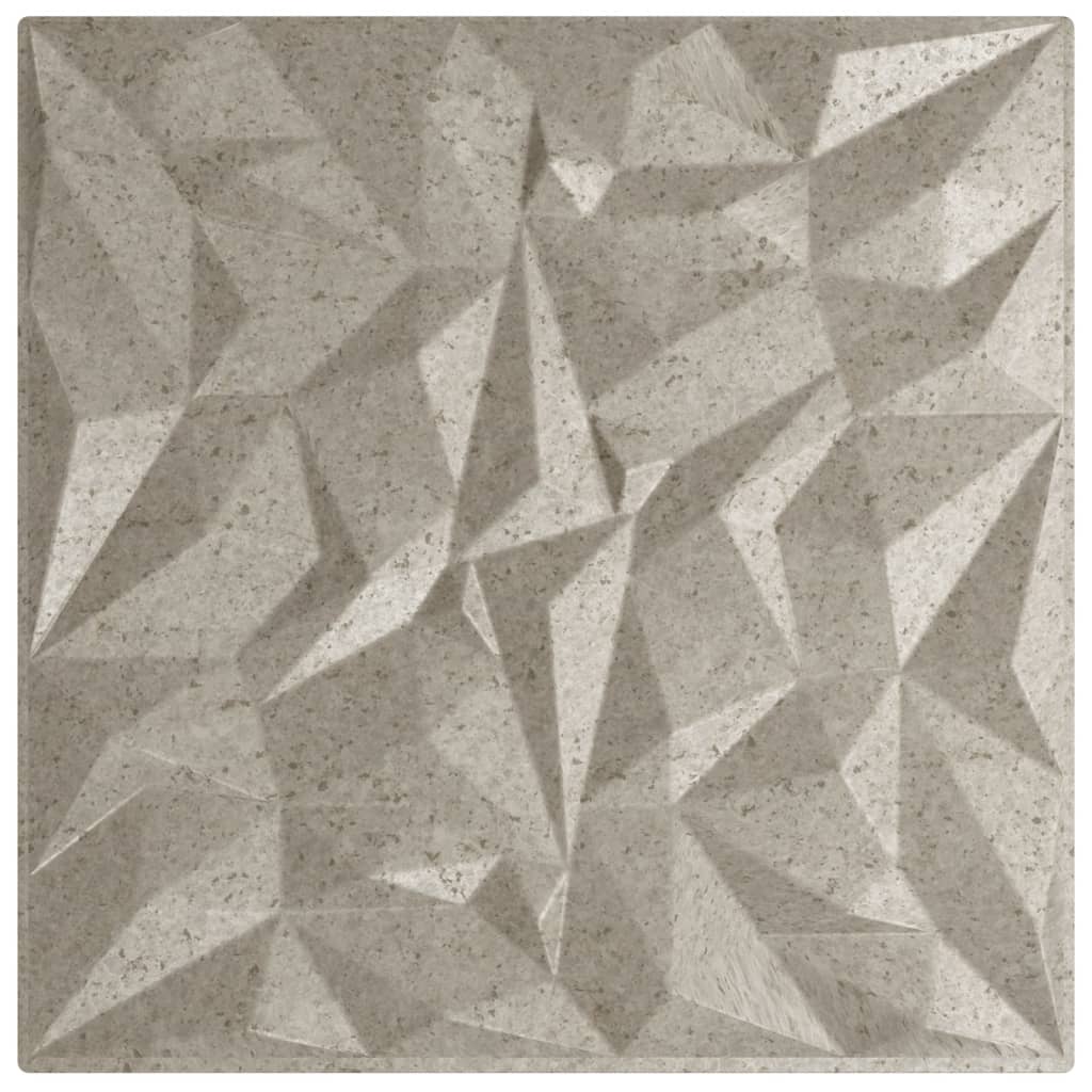 Vidaxl 48 Pannelli a parete ST Ametista 12 m² 50x50 cm Calcestruzzo XPS